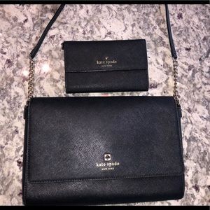 Large Kate Spade crossbody with matching wallet